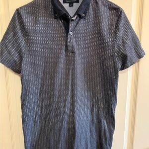 Tommy Hilfiger Dark Blue Patterned Polo Shirt